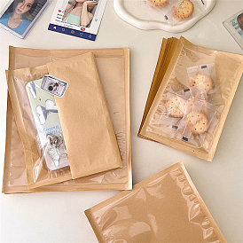 Bolsas de panadería de papel desechables con ventana., bolsas de pastelería, galletas chocolates bolsa de embalaje de dulces