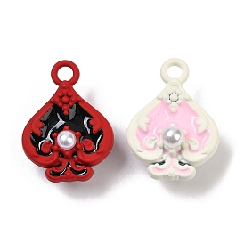 Акриловые подвески краскораспылительные, и АБС-пластик с имитацией жемчуга, сердце прелести, без свинца, без никеля и без кадмия