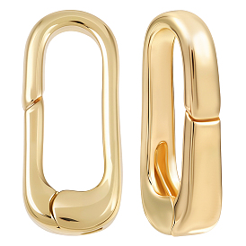 2Anillos de resorte de latón para puerta de 1 pieza, oval
