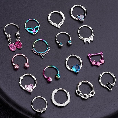 316l Кольца для носа в форме кольца из нержавеющей стали/подковы