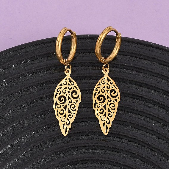 Серьги из 304 нержавеющей стали, лист, ионное покрытие (ip)