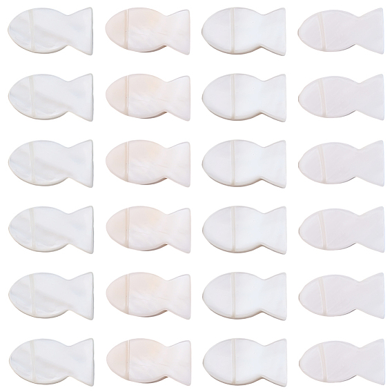 50Штуки из натуральных пресноводных ракушек, рыба