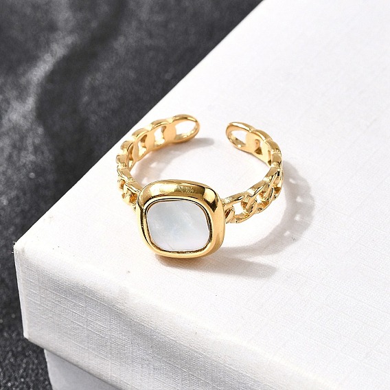 304 нержавеющая сталь с открытыми манжетными кольцами, квадратный, ионное покрытие (ip)