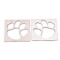 Olycraft Unfinished Wood Cutouts, Laser Cut Wood Shapes, for Home Decor Ornament, DIY Craft Art Project, Dog Paw Prints