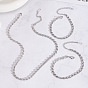 304 Наборы из цепочек, ожерелий и браслетов из нержавеющей стали для унисекс