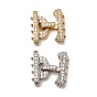 Латунное микропейв, прозрачный кубический цирконий, складные застежки, придерживаться