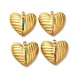Ионное покрытие (ip) 304 подвески из нержавеющей стали со стразами, сердце прелести, реальный 14 k позолоченный