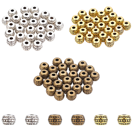 Tibetan Style Alloy Spacer Beads, Cadmium Free & Nickel Free & Lead Free, Drum