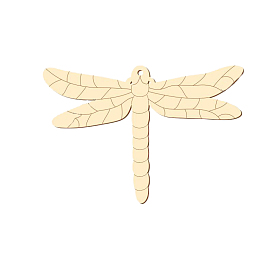 Unfinished Wood Dragonfly Cutout Shape, for DIY Painting Ornament Home Decor Pendants
