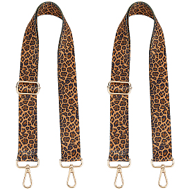 Регулируемый ремешок для сумки из полиэстера с леопардовым принтом, с поворотными застежками сплава, для аксессуаров для замены сумок, золотой свет