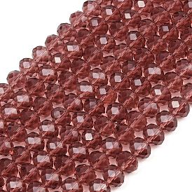 Ручная работа имитация австрийского хрусталя граненые рондель стеклянные бусины