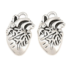 Colgantes de la aleación de estilo tibetano, encantos del corazón