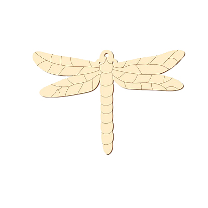 Unfinished Wood Dragonfly Cutout Shape, for DIY Painting Ornament Home Decor Pendants