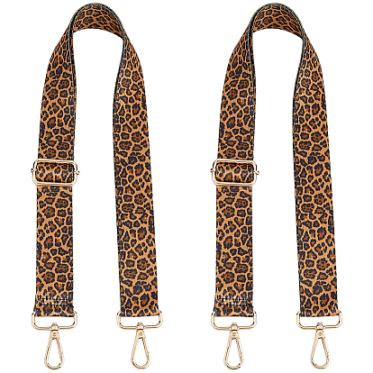 Регулируемый ремешок для сумки из полиэстера с леопардовым принтом, с поворотными застежками сплава, для аксессуаров для замены сумок, золотой свет