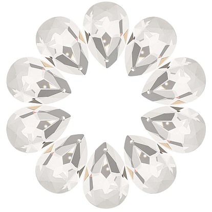 10 шт. Прозрачные стеклянные подвески, граненые, слеза, для люстры хрустальные подвесные подвески