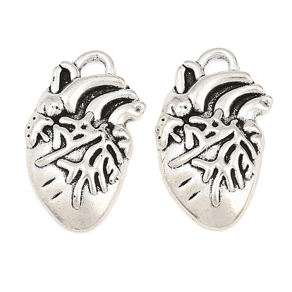Colgantes de la aleación de estilo tibetano, encantos del corazón