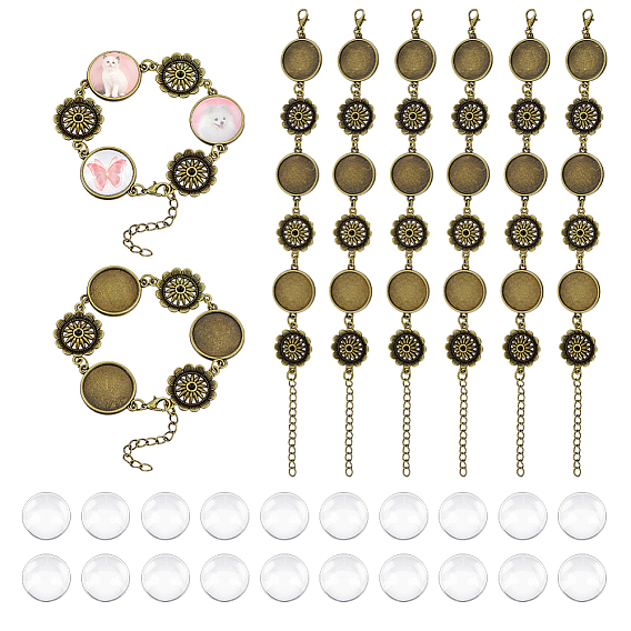 Литые браслеты делает, со стеклянными кабошонами 