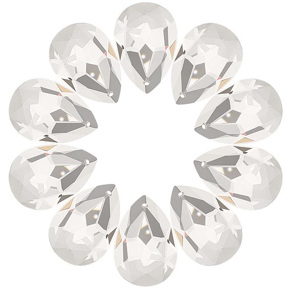 10 шт. Прозрачные стеклянные подвески, граненые, слеза, для люстры хрустальные подвесные подвески