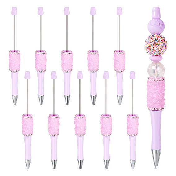 Шариковая ручка из абс-пластика, бисерная ручка, для персонализированной ручки своими руками с ювелирной бусинкой