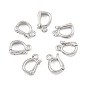 SHEGRACE Brass Fold Over Clasps, Oval, Cadmium Free & Nickel Free & Lead Free, Long-Lasting Plated