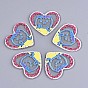 Transparent Acrylic Pendants, 3D Printed, Heart with Boy