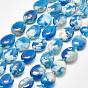 Natural Cherry Blossom Agate Beads Strands, Oval