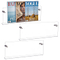 3 Bags Acrylic Wall-mounted Bookshelf, Rectangle