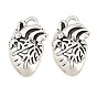 Tibetan Style Alloy Pendants, Heart Charms