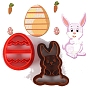 Plastic Cookie Cutters, Cookies Moulds, DIY Biscuit Baking Tool for Easter, Mixed Color, Egg and Rabbit