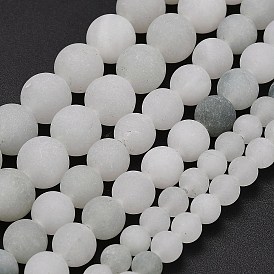 Природного кварца нитей бисера, круглые, матовые