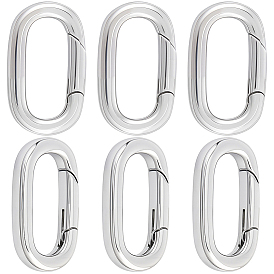 6шт. пружинные затворные кольца из нержавеющей стали, прямоугольные