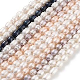 Natural Cultured Freshwater Pearl Beads Strands, Rice