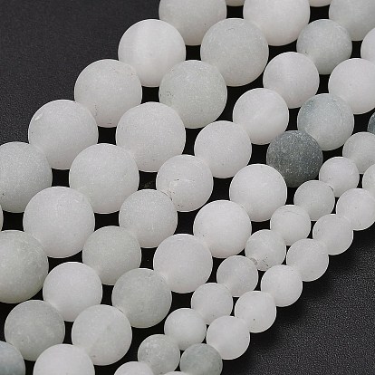 Природного кварца нитей бисера, круглые, матовые