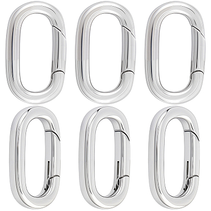 6шт. пружинные затворные кольца из нержавеющей стали, прямоугольные