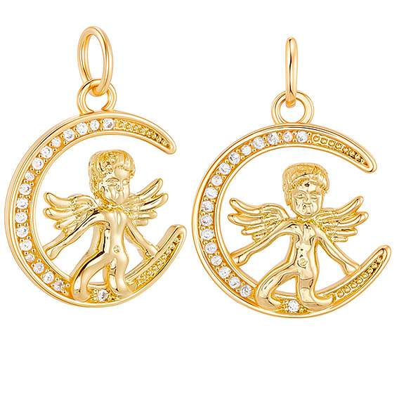 8 кулоны из латуни с микрочастицами и кубическим цирконием., ангел и фея, с целью перехода в кольце
