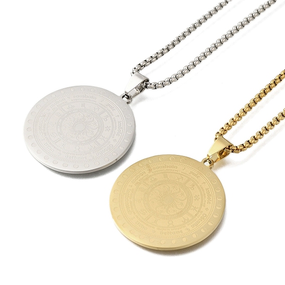 Созвездие 201 ожерелья из нержавеющей стали с подвеской в виде солнца