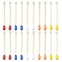 20 pcs 5 colgantes de aleación de colores, con esmalte, sin plomo, cadmio, níquel, chapado en rack, amuleto de cerilla, dorado
