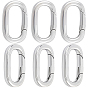 6шт. пружинные затворные кольца из нержавеющей стали, прямоугольные