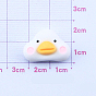 Opaque Resin Cabochons, Duck