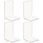 L-Shape Acrylic Bookends, Desktop Book Holder Organizer