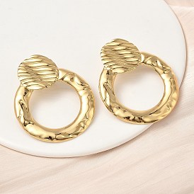 304 серьги-кольца из нержавеющей стали, ионное покрытие (ip)