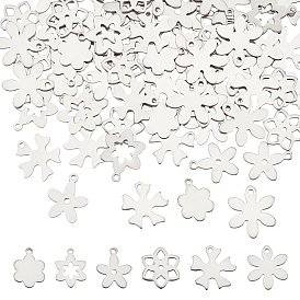 96 PC 6 Stil 201 Edelstahlanhänger, Blume