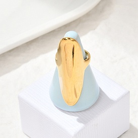 Овальные 304 открытые манжеты из нержавеющей стали для женщин