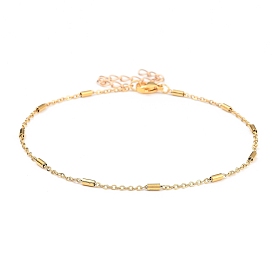 304 Stainless Steel Link Chains Anklets, with Lobster Claw Clasps