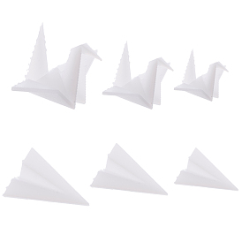 SUNNYCLUE DIY Crystal Epoxy Resin Material Filling, Origami Cranes/Paper Airplane, for Jewelry Making Crafts, with Transparent Disposable Resin Tube/Box