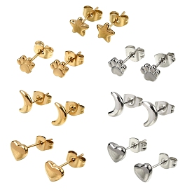 304 серьги-гвоздики из нержавеющей стали для женщин