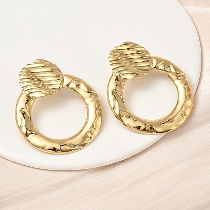 304 серьги-кольца из нержавеющей стали, ионное покрытие (ip)