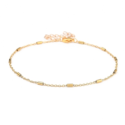 304 Stainless Steel Link Chains Anklets, with Lobster Claw Clasps