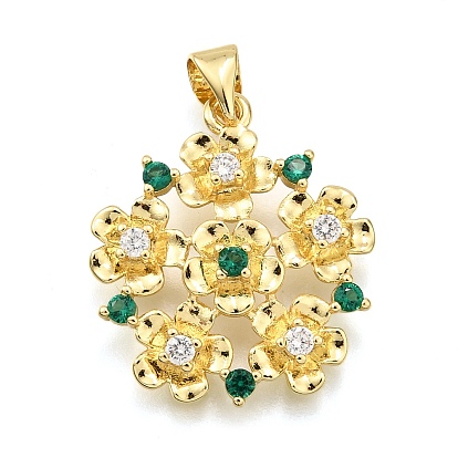 Стойка металлическая латунная микропрофилированная кубическая циркония подвески, цветок, без кадмия и без свинца, долговечный, реальный 18 k позолоченный