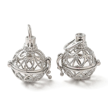 Латунные полые круглые подвески, для ожерелья